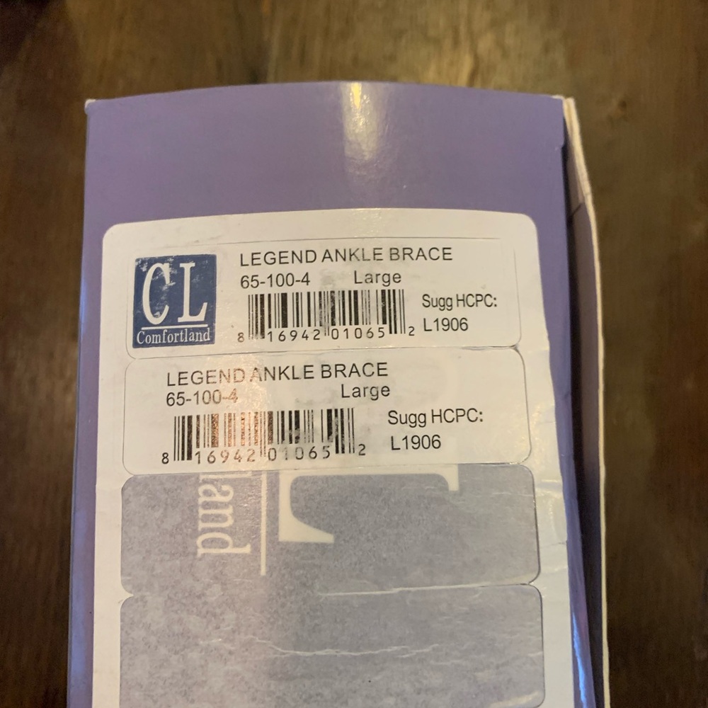 Legend Ankle Brace Black. Fits either left or right foot. - Picture 2 of 6